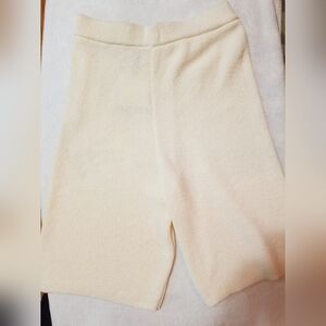 NWT ICHI Knit Culotte Pants Almond Milk Wide-Leg S